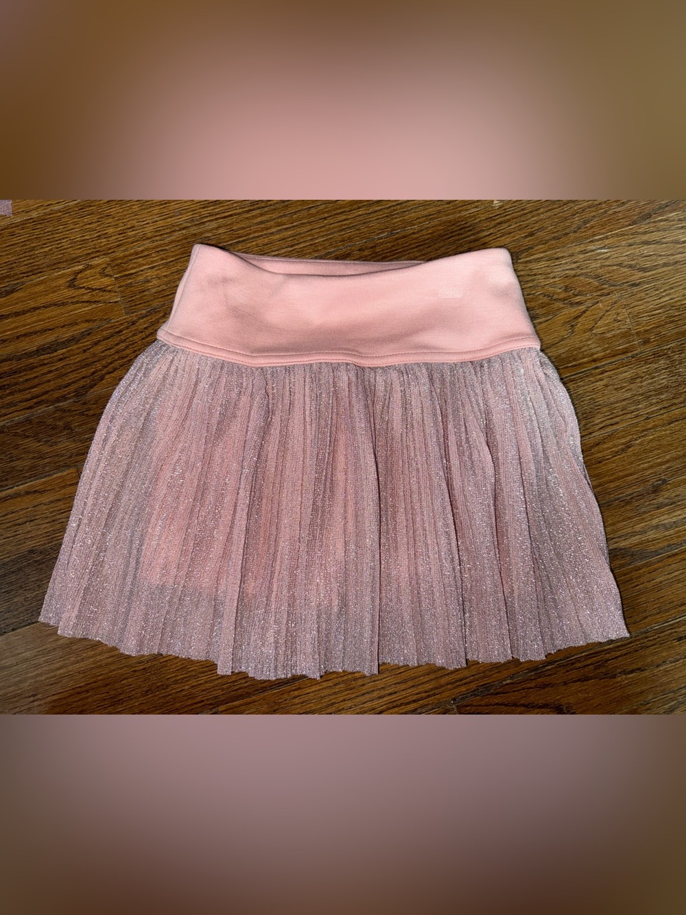 Toddler Pink Pleated Glitter Skort NWT